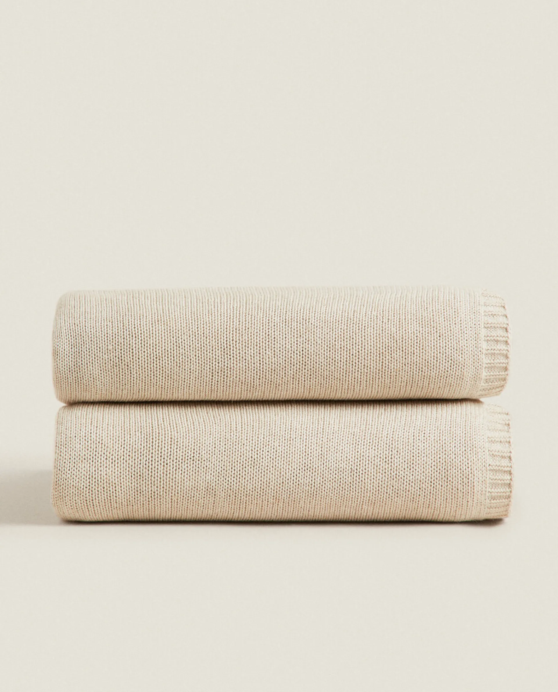 Blankets*ZARA Home Knit Blanket Natural Colour