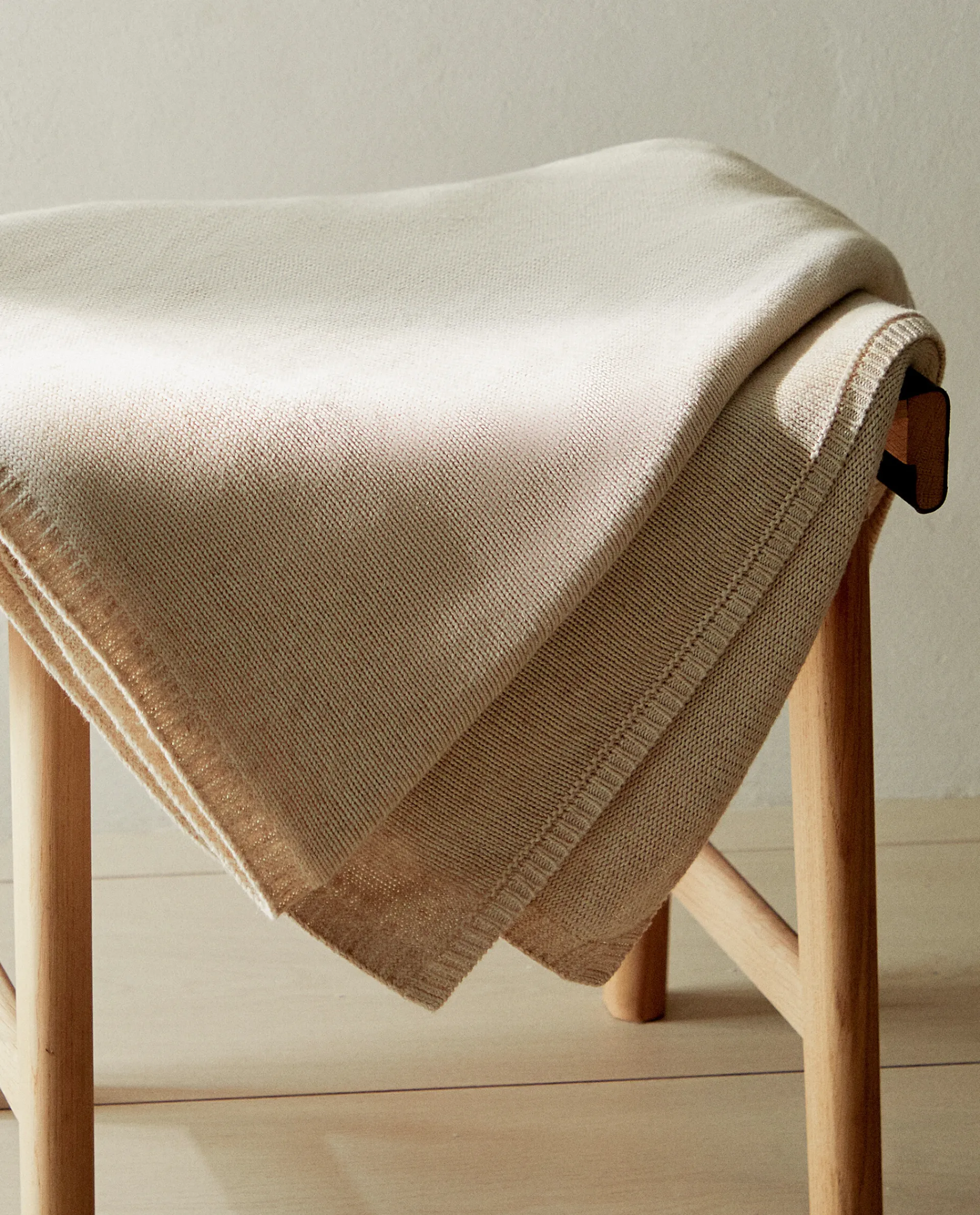 Blankets*ZARA Home Knit Blanket Natural Colour