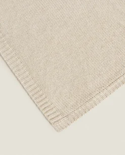 Blankets*ZARA Home Knit Blanket Natural Colour