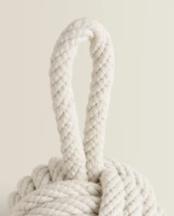 Decorative Accessories*ZARA Home Knotted Doorstop Ecru/Beige