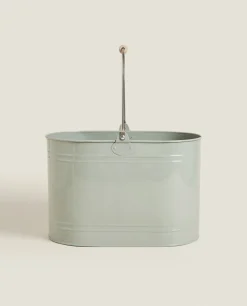 Garden*ZARA Home Lacquered Steel Bucket Green