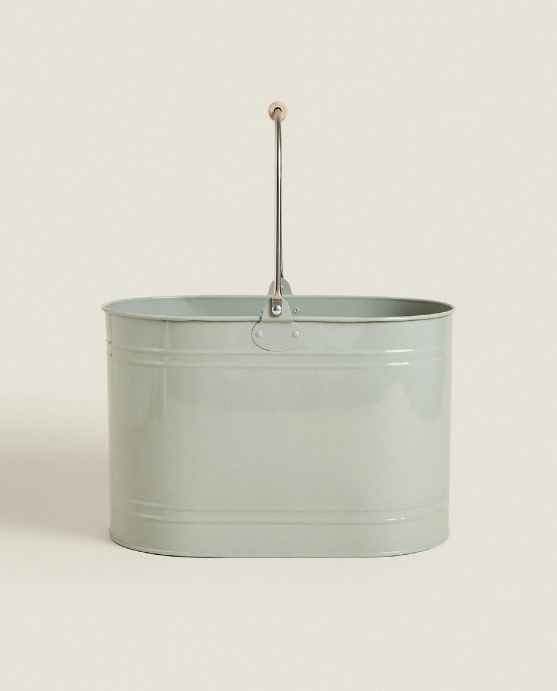 Garden*ZARA Home Lacquered Steel Bucket Green