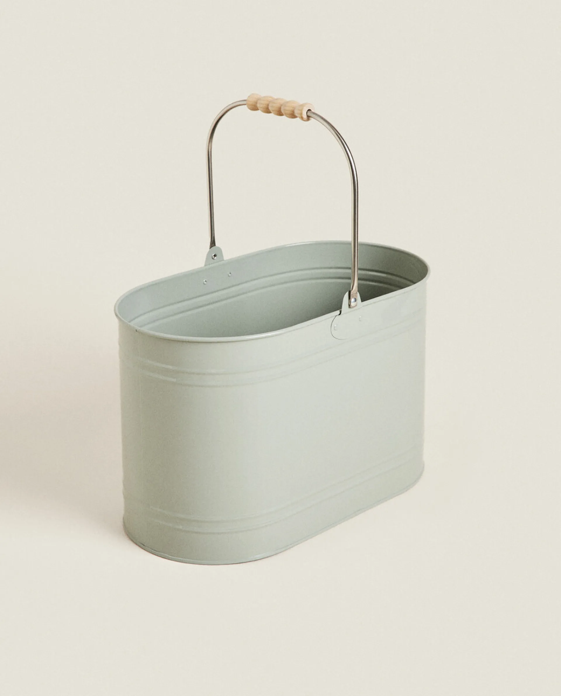 Garden*ZARA Home Lacquered Steel Bucket Green
