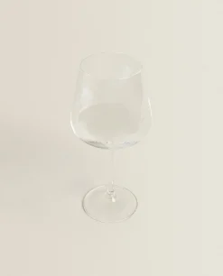 Glasses And Flutes*ZARA Home Large Bohemia Crystal Wine Glass Transparent