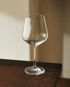 Glasses And Flutes*ZARA Home Large Bohemia Crystal Wine Glass Transparent