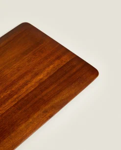 Trays & Candles*ZARA Home Large Flat Wood Tray Natural Colour