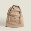 Toiletry Bags*ZARA Home Large Star Print Laundry Bag Taupe