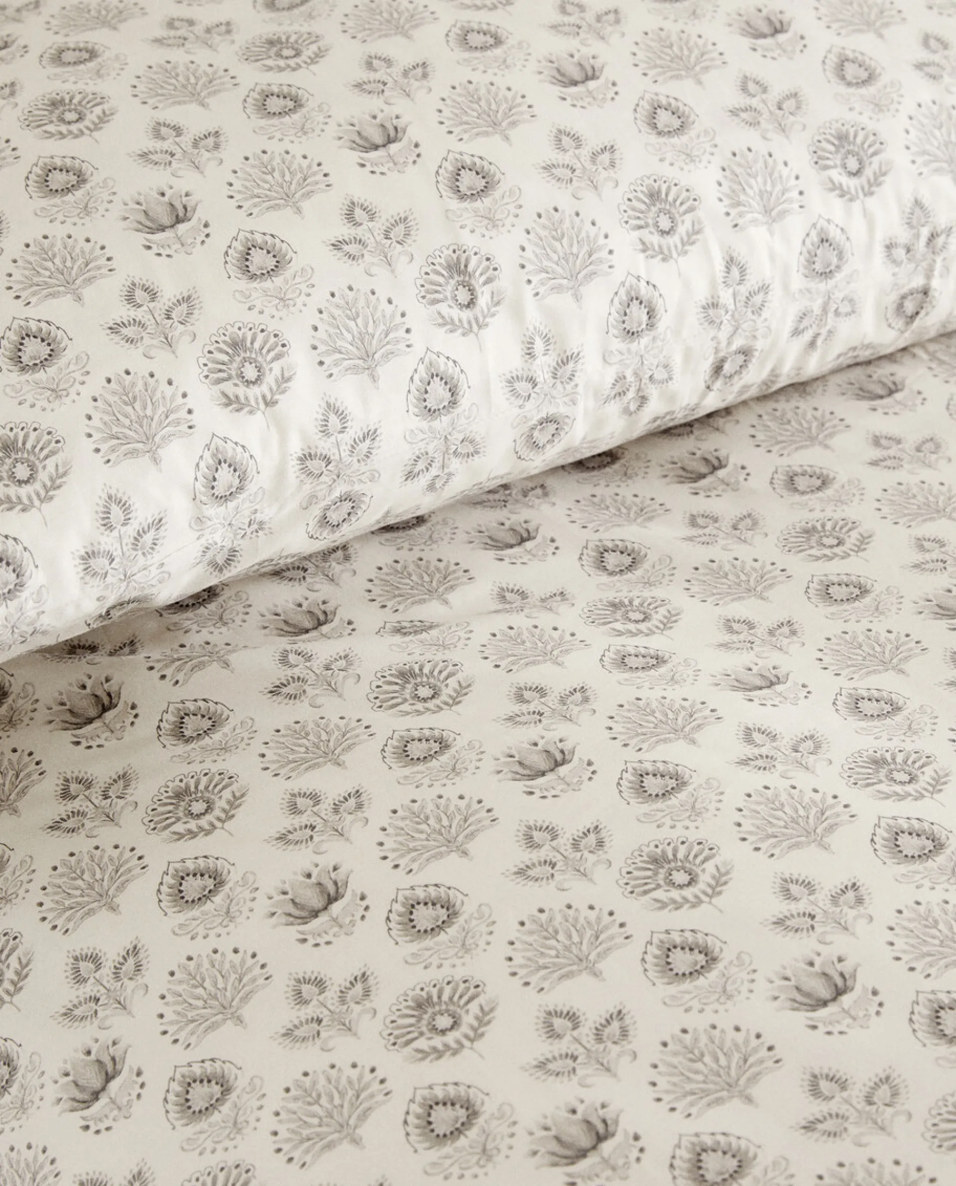 Duvet Covers*ZARA Home Leaf Print Duvet Cover Cream