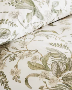Duvet Covers*ZARA Home Leaf Print Duvet Cover Cream