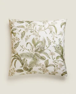 Pillowcases*ZARA Home Leaf Print Pillowcase Cream