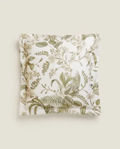 Pillowcases*ZARA Home Leaf Print Pillowcase Cream