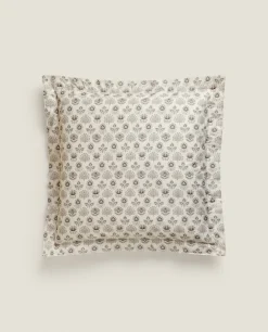 Pillowcases*ZARA Home Leaf Print Pillowcase Cream