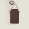 Bags And Toiletry Bags*ZARA Home Leather Mobile Phone Case With Backstitching Detail 1-022