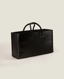 Bags And Toiletry Bags*ZARA Home Leather Tote Bag 1-040