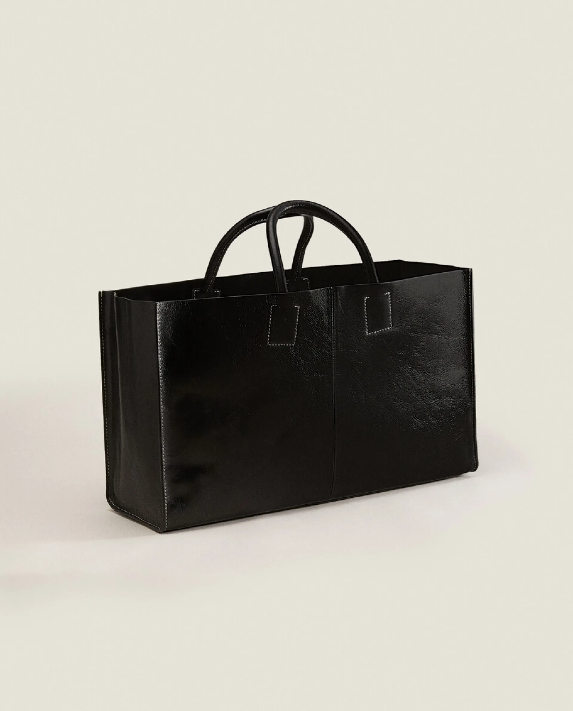 Bags And Toiletry Bags*ZARA Home Leather Tote Bag 1-040