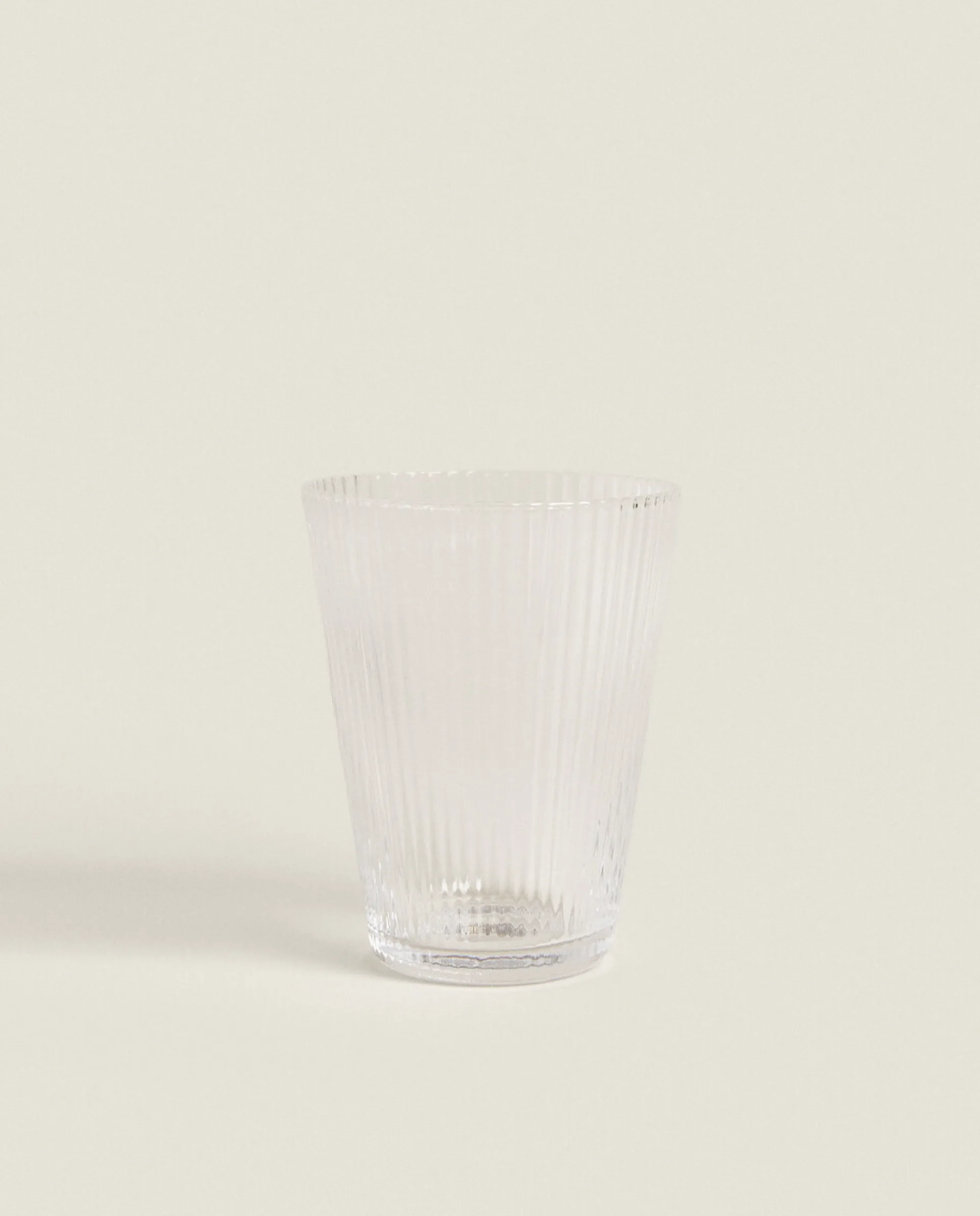 Tumblers*ZARA Home Lined Design Glass Tumbler Transparent