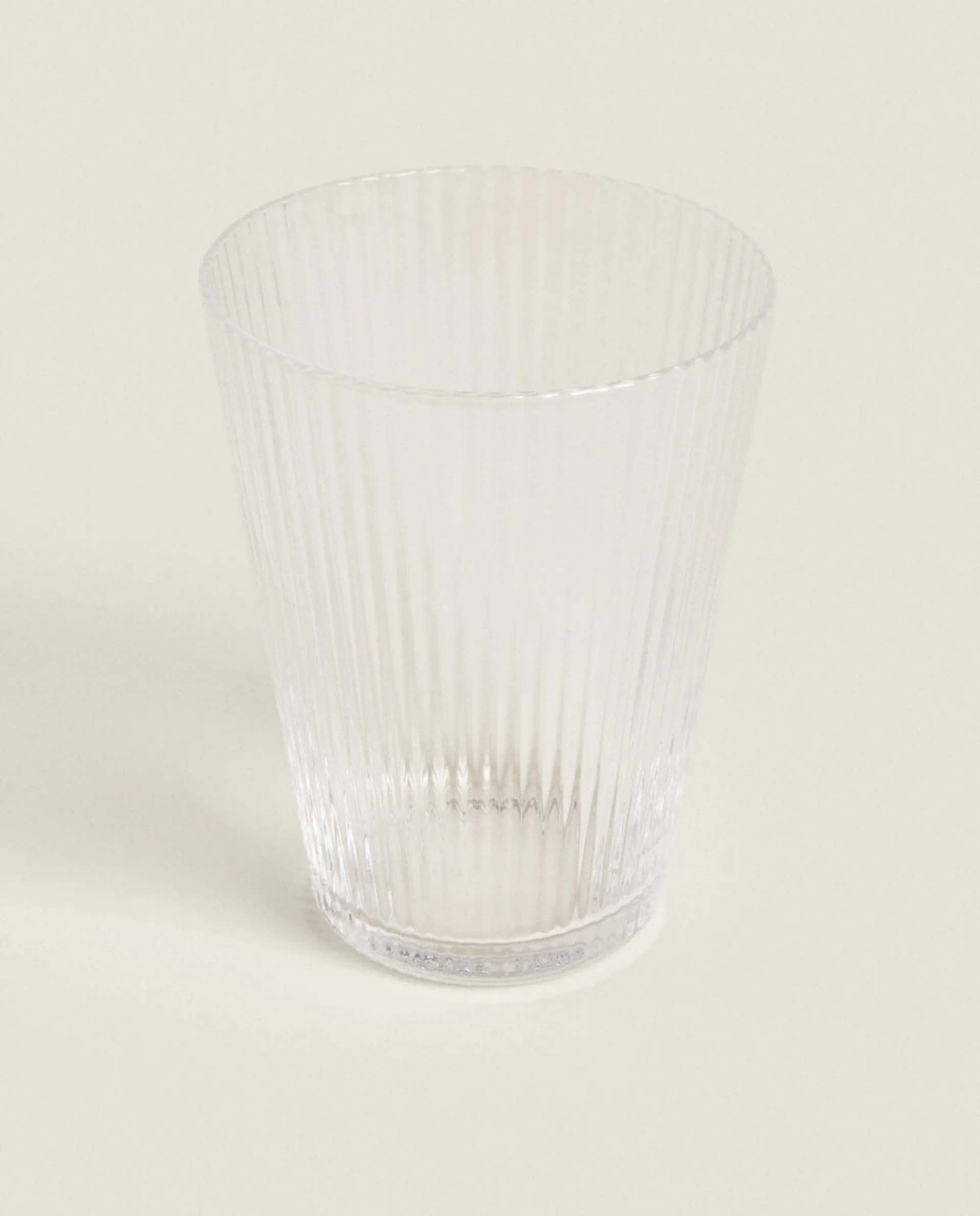Tumblers*ZARA Home Lined Design Glass Tumbler Transparent