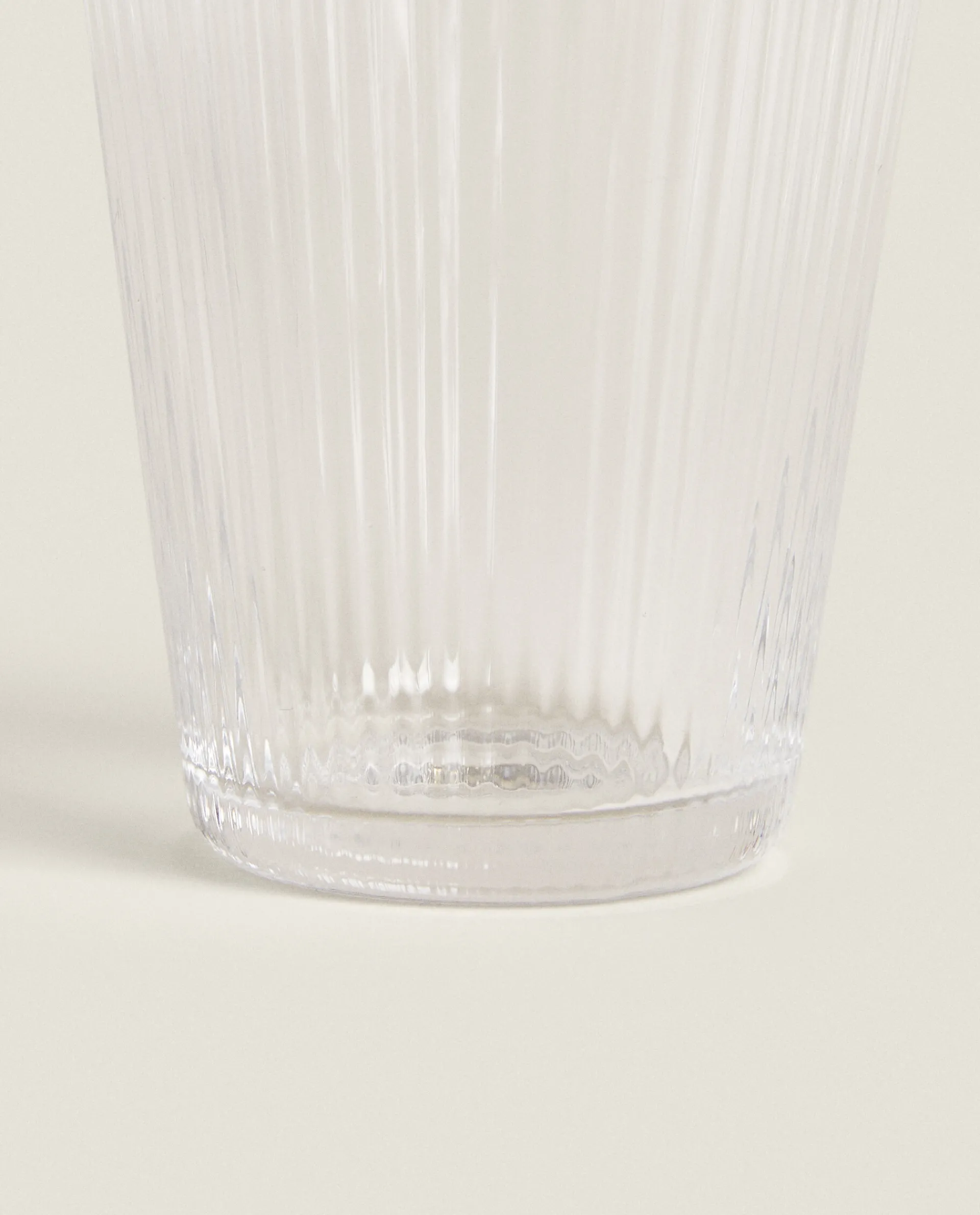 Tumblers*ZARA Home Lined Design Glass Tumbler Transparent