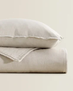 Quilts*ZARA Home Linen Cotton Quilt Natural Colour