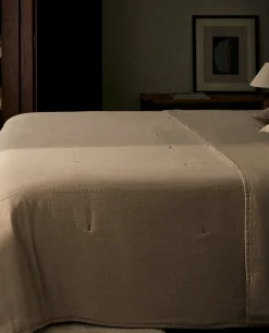 Quilts*ZARA Home Linen Cotton Quilt Natural Colour