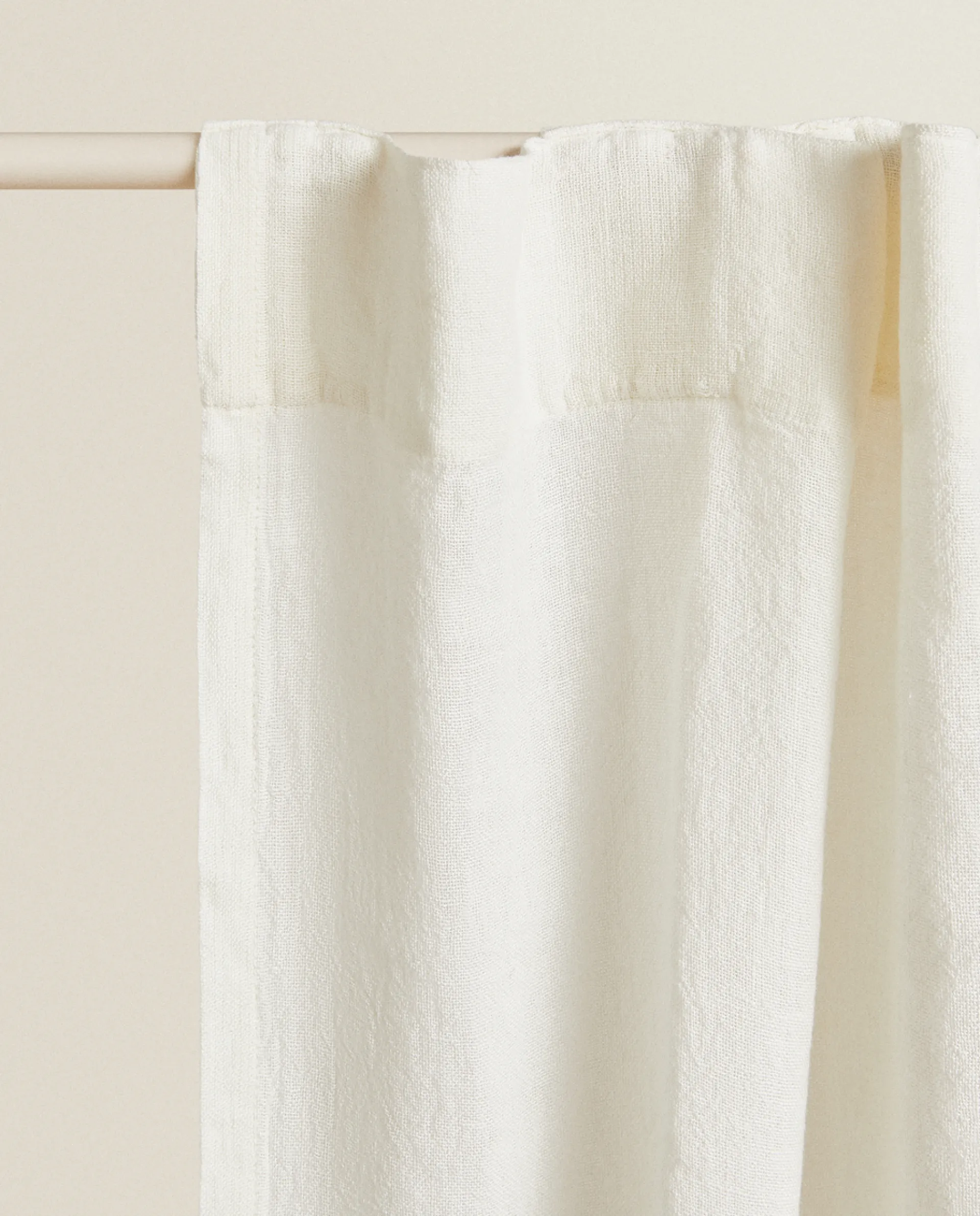 Curtains*ZARA Home Linen Curtain White