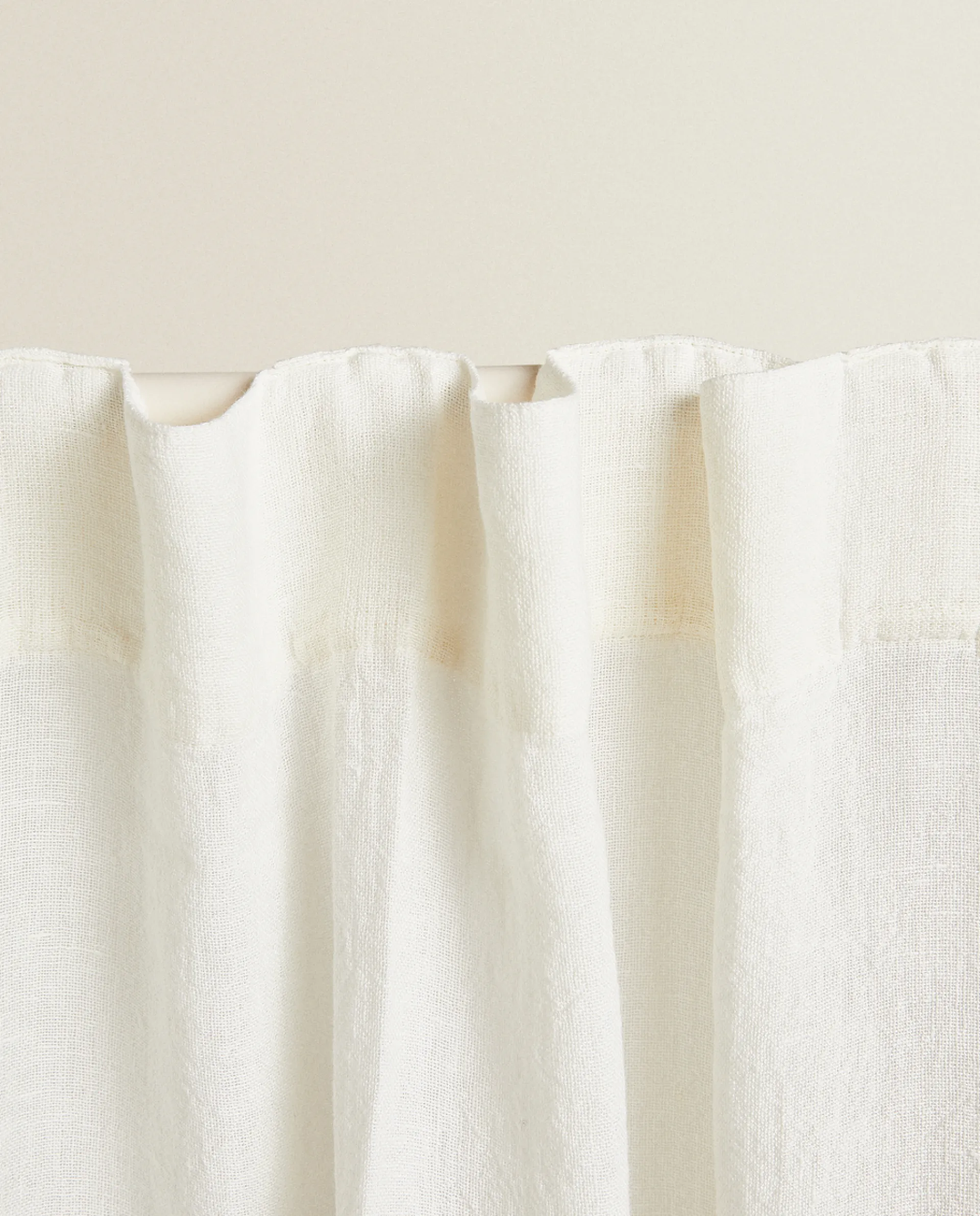 Curtains*ZARA Home Linen Curtain White
