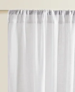 Curtains*ZARA Home Linen Curtain White