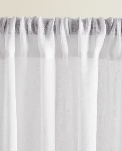 Curtains*ZARA Home Linen Curtain White