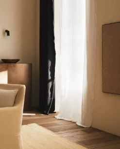 Curtains*ZARA Home Linen Curtain White