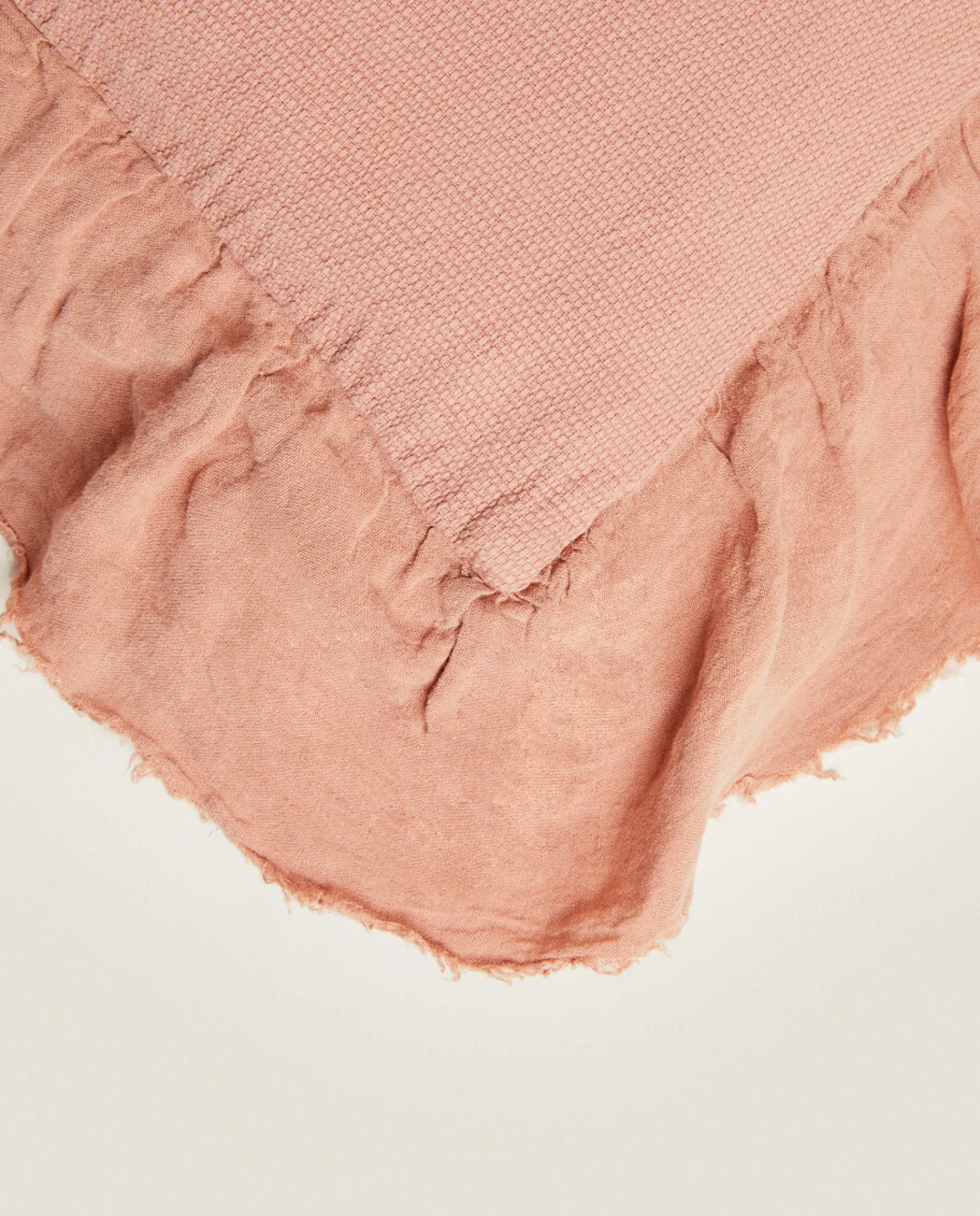 Bedspreads*ZARA Home Linen Ruffle Throw Pillow Cover Pink