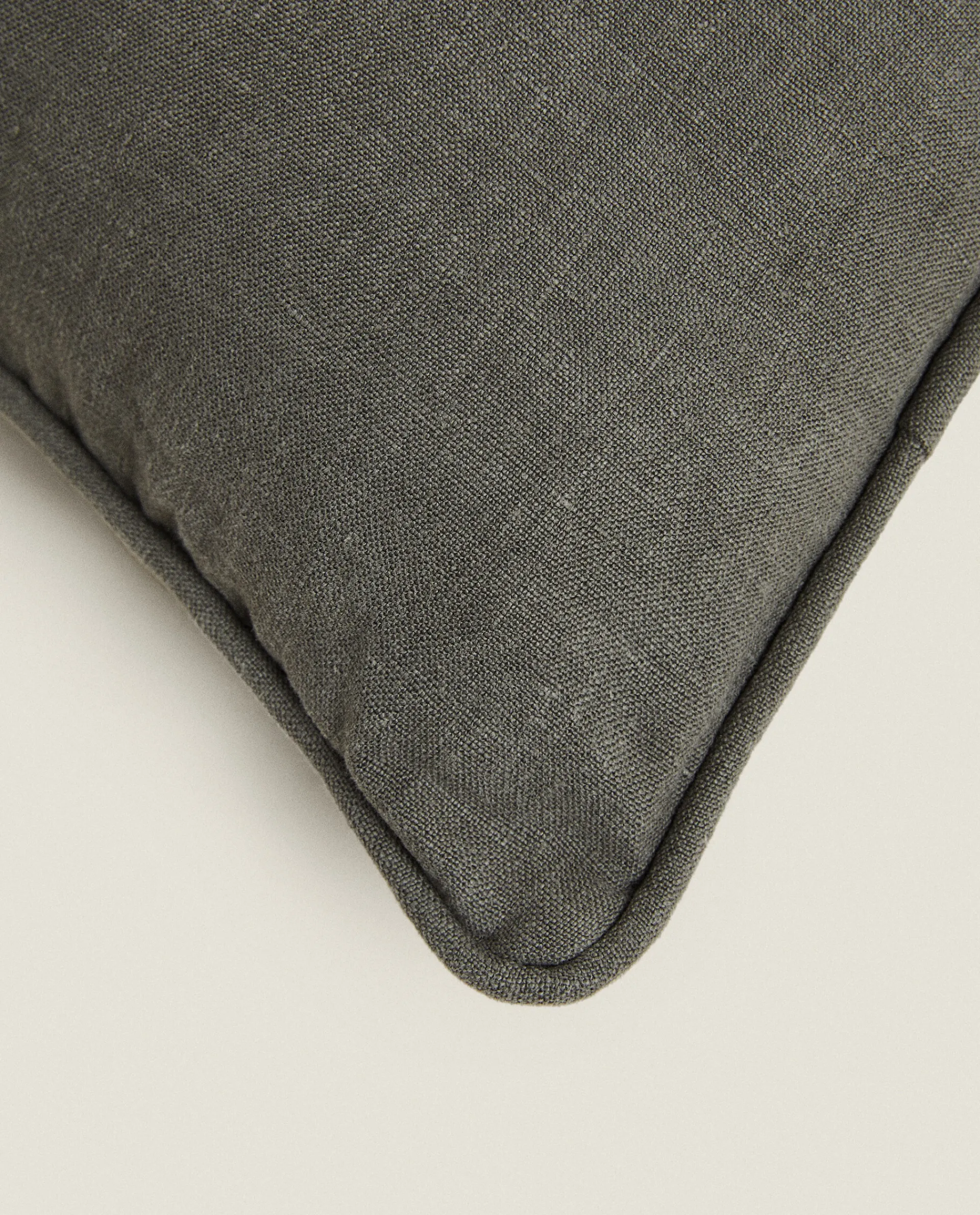 Solid*ZARA Home Linen Seat Cushion Petroleum