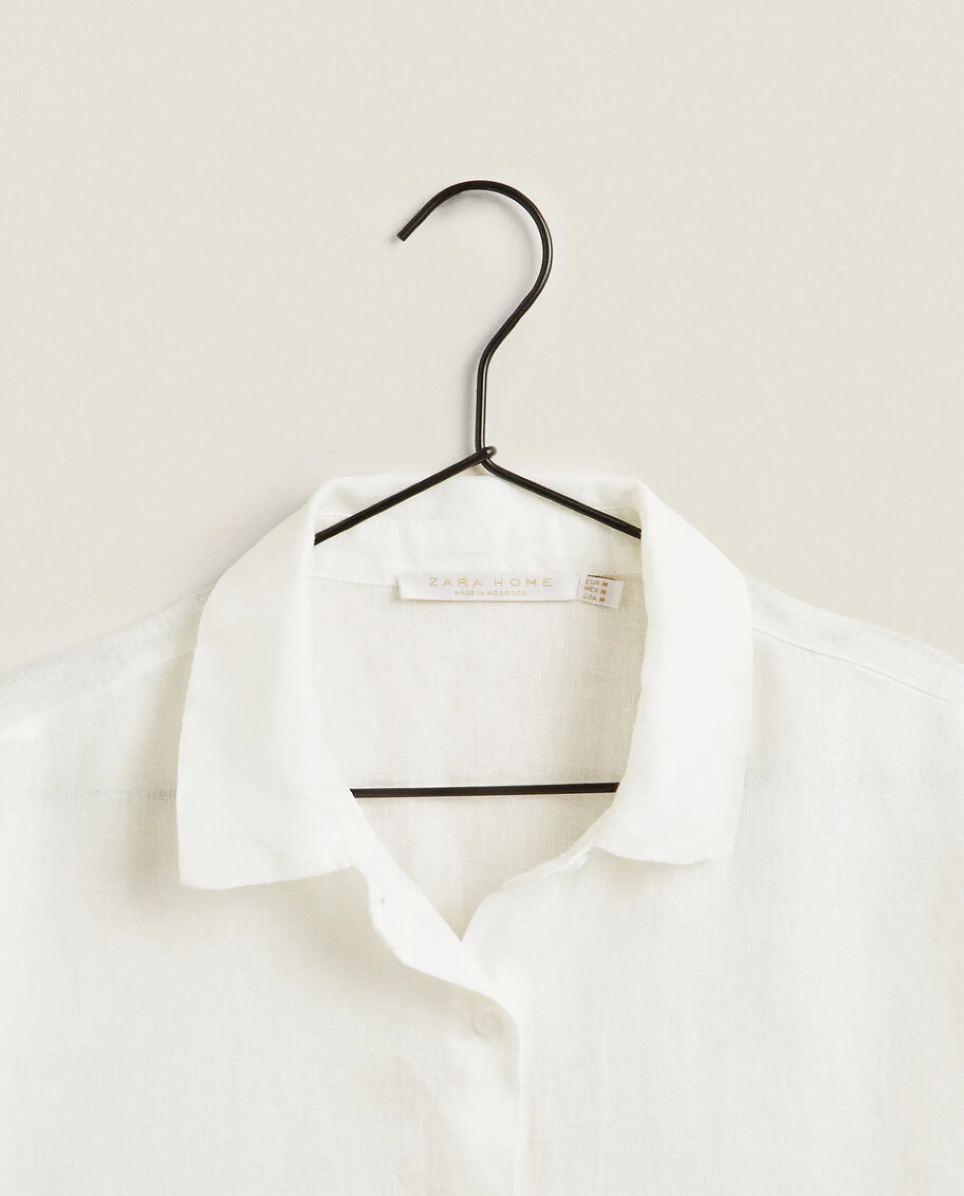 Pajamas*ZARA Home Linen Shirt Cream