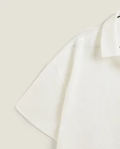 Pajamas*ZARA Home Linen Shirt Cream