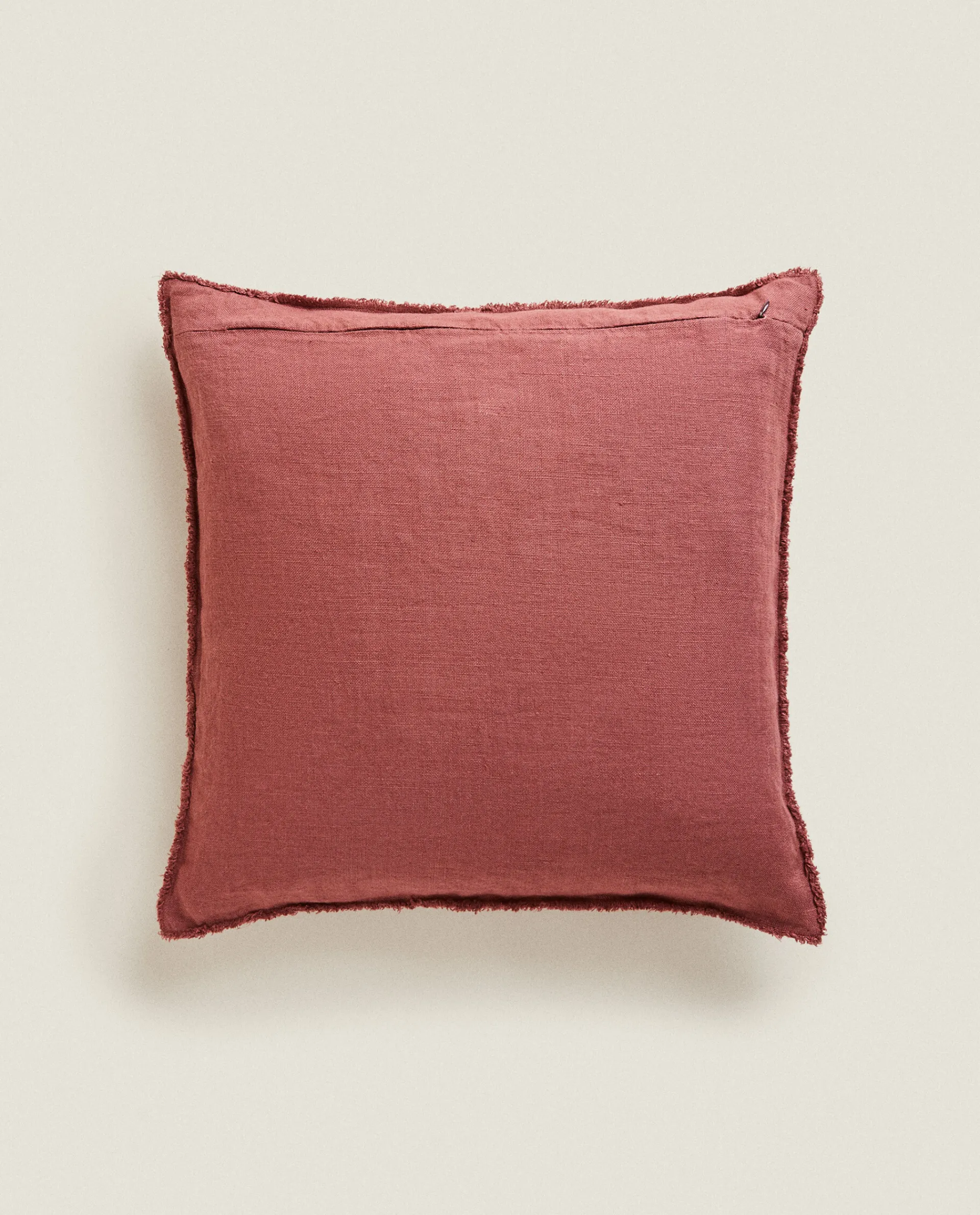 Solid*ZARA Home Linen Throw Pillow Cover Pink