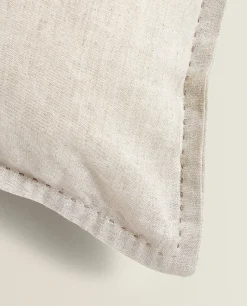 Quilts*ZARA Home Linen Throw Pillow Cover Natural Colour