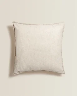 Quilts*ZARA Home Linen Throw Pillow Cover Natural Colour