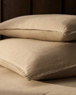 Solid*ZARA Home Linen Throw Pillow Cover Natural Colour
