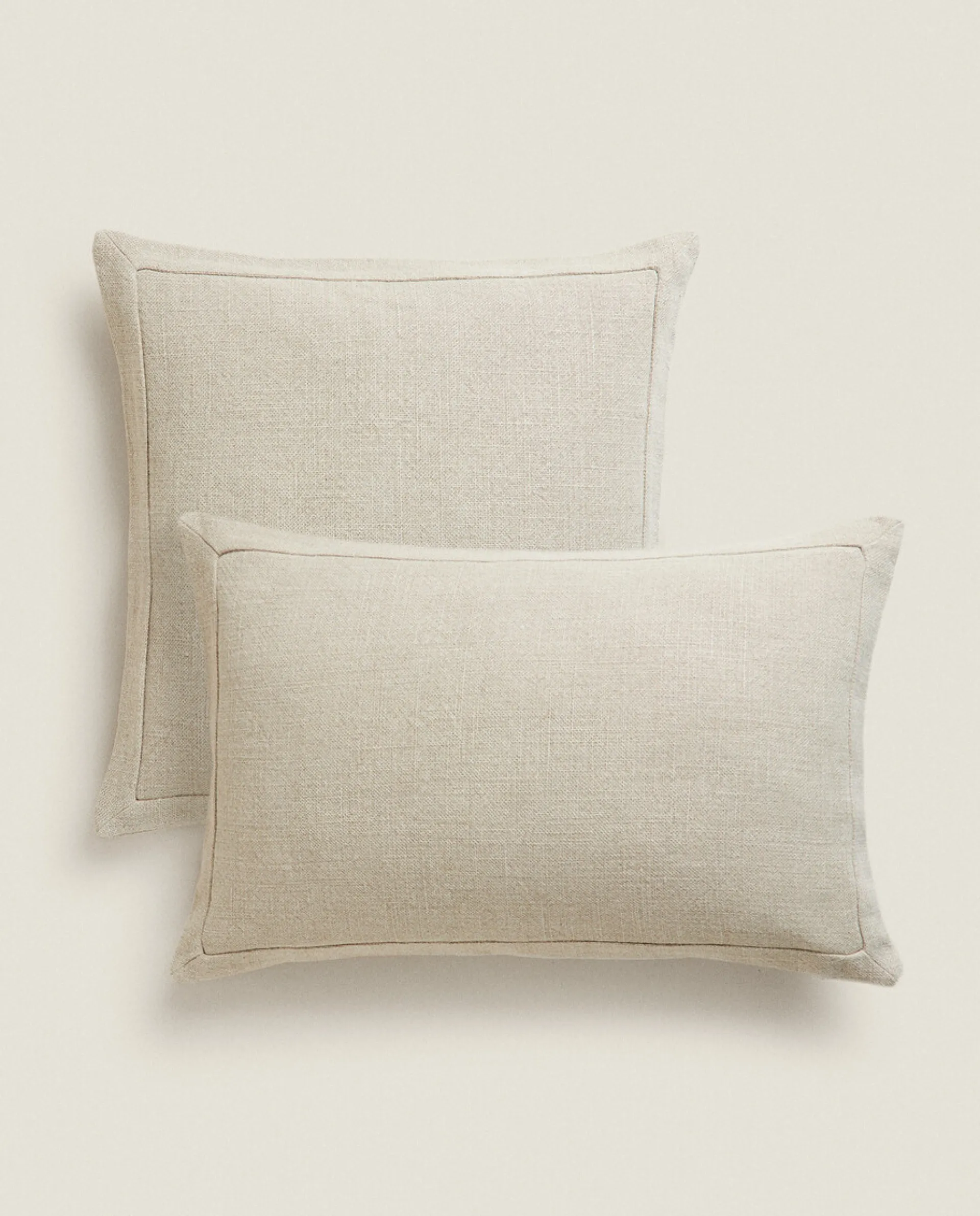Solid*ZARA Home Linen Throw Pillow Cover Tan