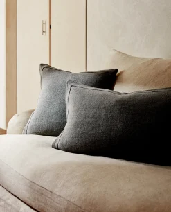 Solid*ZARA Home Linen Throw Pillow Cover Petroleum