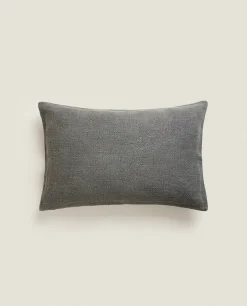 Solid*ZARA Home Linen Throw Pillow Cover Petroleum
