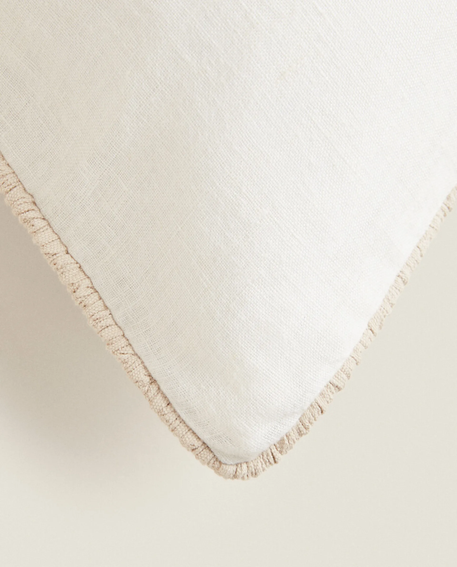 Solid*ZARA Home Linen Throw Pillow Cover Cream