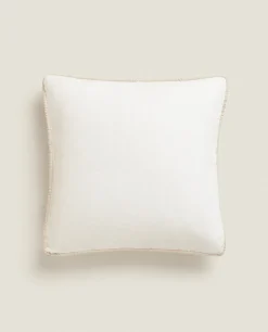 Solid*ZARA Home Linen Throw Pillow Cover Cream