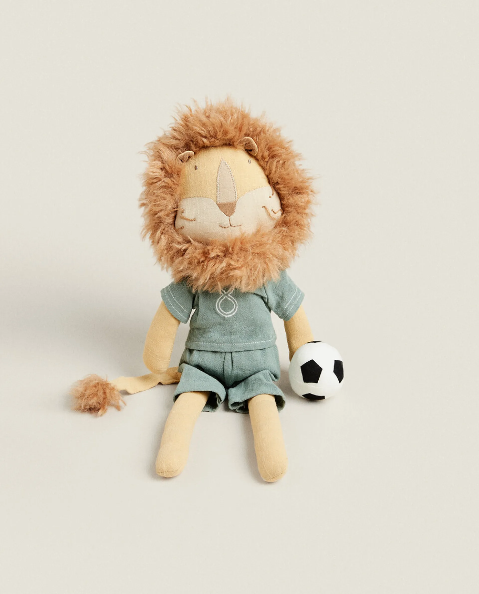 Playing*ZARA Home Lion Soccer Plush Toy Yellow