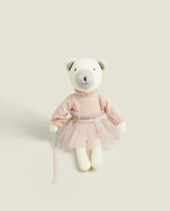 Playing*ZARA Home Little Bear Ballet Plush Toy White