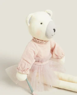 Playing*ZARA Home Little Bear Ballet Plush Toy White