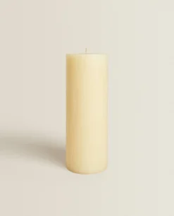 Candles*ZARA Home Long Cylinder Candle Butter Yellow