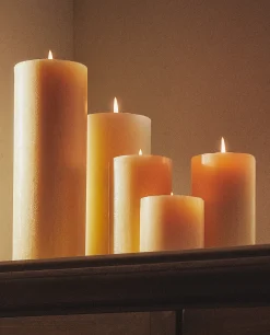 Candles*ZARA Home Long Cylinder Candle Butter Yellow