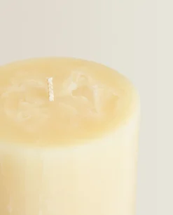 Candles*ZARA Home Long Cylinder Candle Butter Yellow