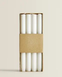 Candles*ZARA Home Long Dinner Candle (Pack Of 4) White
