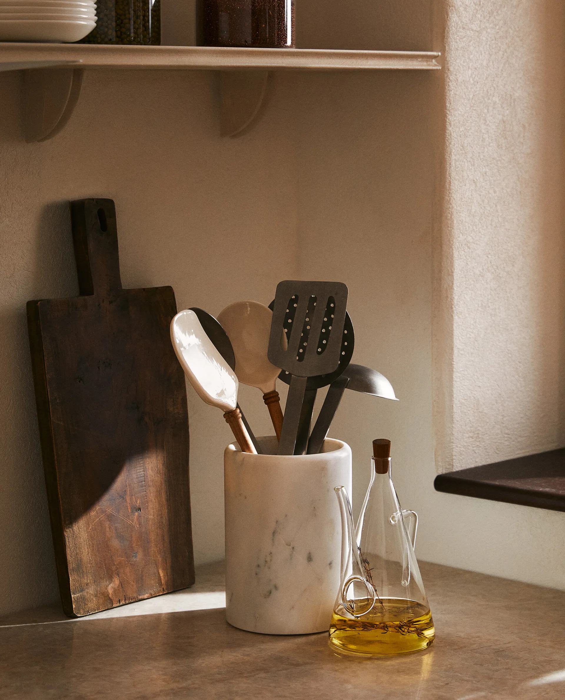 Kitchen Utensils*ZARA Home Marble Utensil Jar Yellow